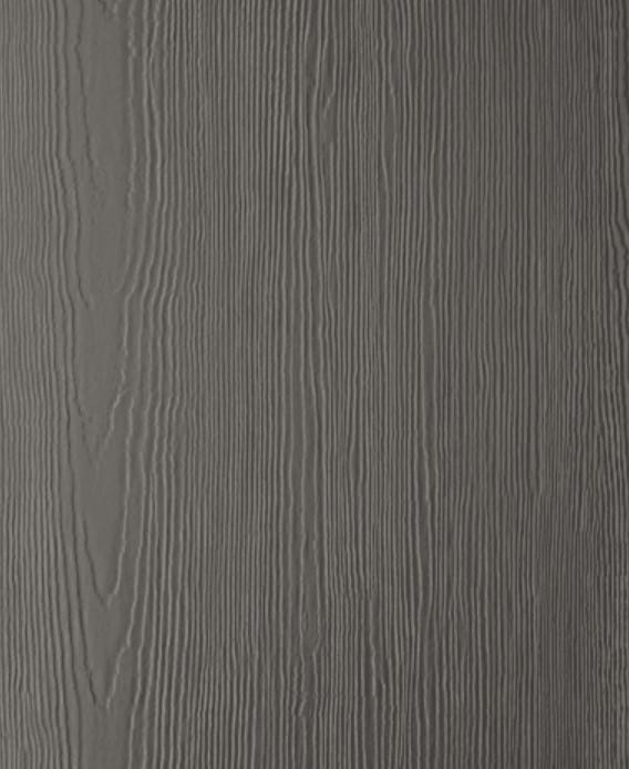 Pewter HardiePanel vertical siding panel.