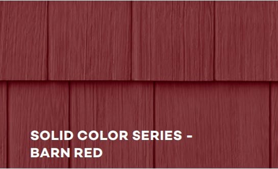 Red shake siding panels