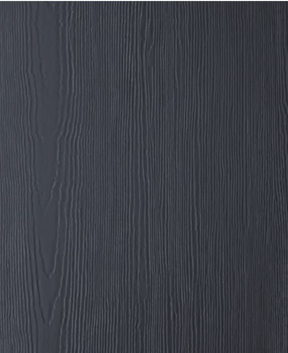 Navy blue HardiePanel vertical siding panel.