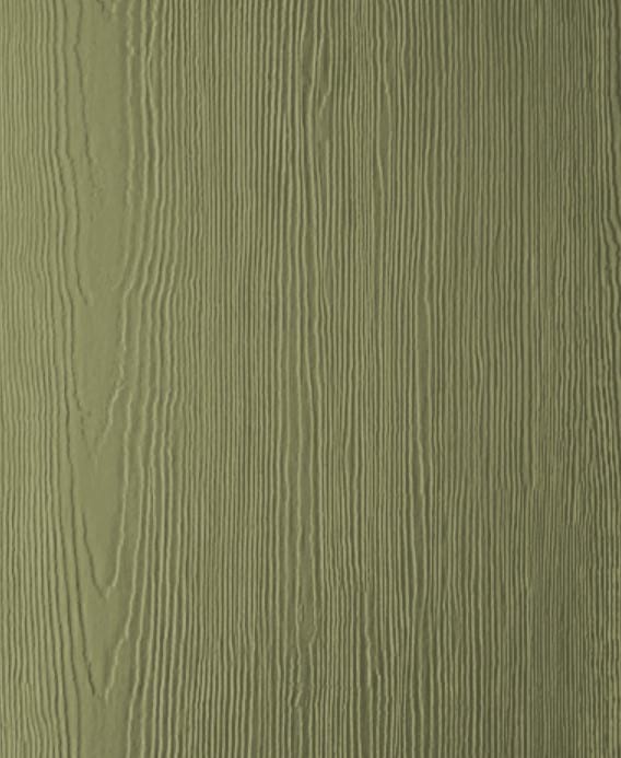 Light green HardiePanel vertical siding panel.