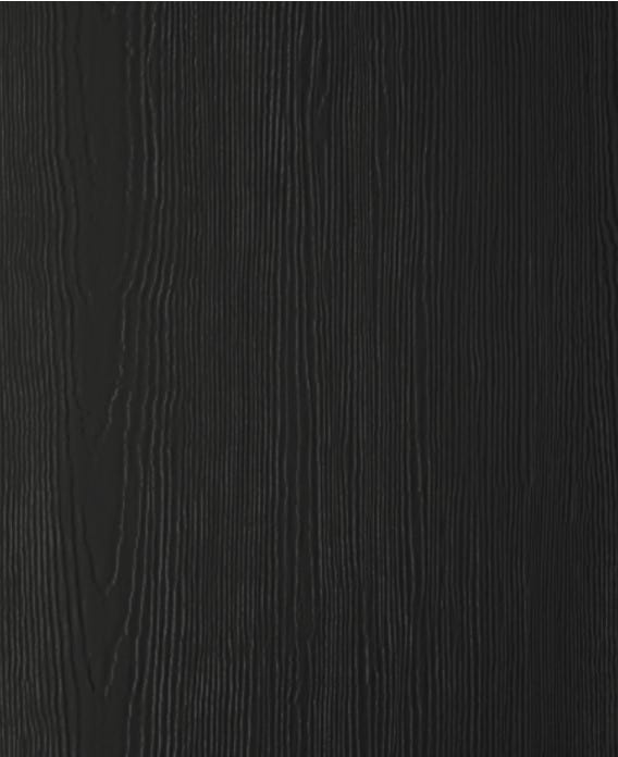 Dark gray HardiePanel vertical siding panel.