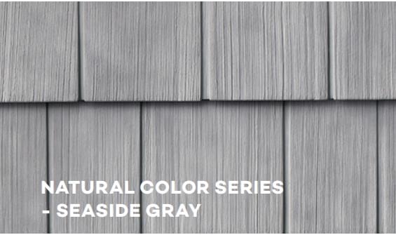 Light gray shake siding panels